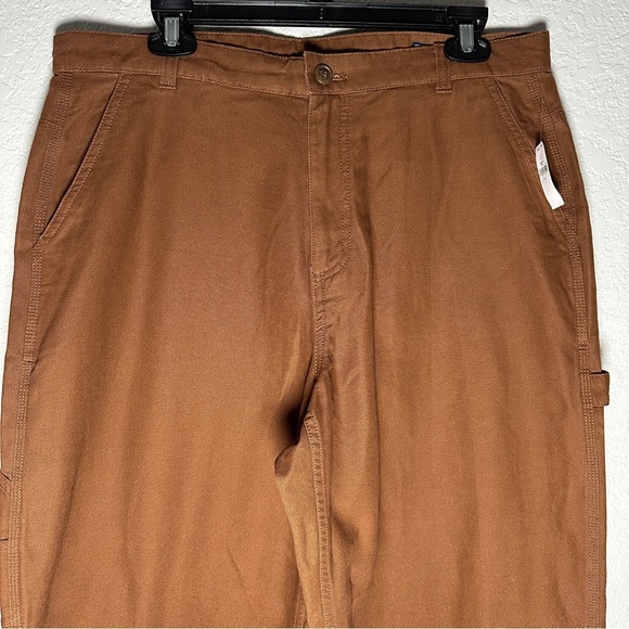 Gap Pants 14 Sable Brown High Rise '90s Loose Carpenter Washwell Straight Leg - Picture 4 of 12